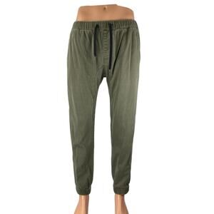 MG Black Men's Olive Green High Waisted Tapered Trousers Joggers Pants Size 32